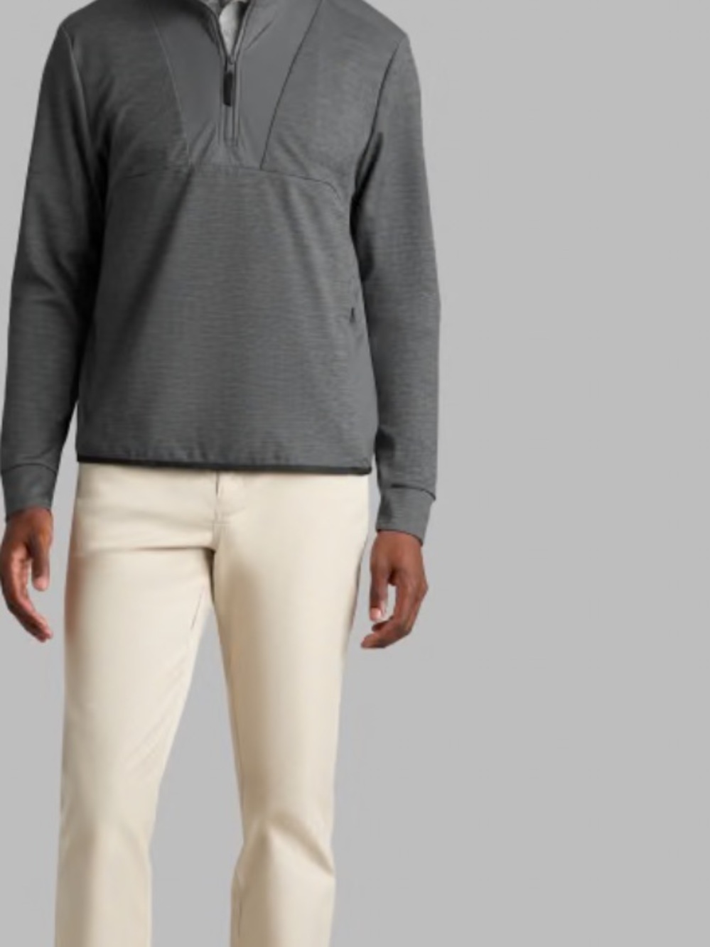 NWT G/FORE Men pull over 1/4 zip double knit performance golf lightweight green